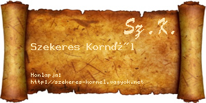 Szekeres Kornél névjegykártya