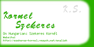 kornel szekeres business card